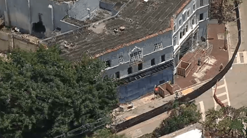 A construction accident caused a partial collapse at the historic Coconut Grove Playhouse that’s impacting nearby traffic, officials said.