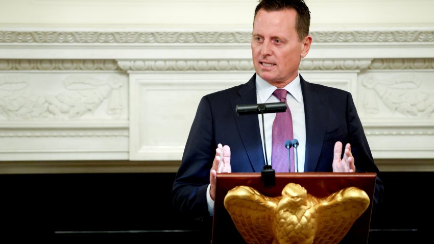 Ric Grenell, special presidential envoy for special missions of the United States, speaks during a Kennedy Center Board dinner with US President Donald Trump, not pictured, in the State Dining Room of the White House in Washington, DC, US, on Monday, May 19, 2025. The Kennedy Center United Arts Workers said in a statement last week that they had filed a petition with the National Labor Relations Board to represent the institutions staff to push back against Trumps control of the organization. Photographer: Samuel Corum/Bloomberg via Getty Images
