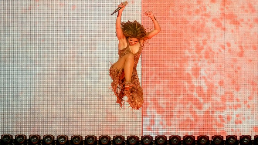MIAMI GARDENS, FLORIDA – JUNE 06: Shakira performs onstage during Shakira: Las Mujeres Ya No Lloran World Tour – Miami at Hard Rock Stadium on June 06, 2025 in Miami Gardens, Florida. (Photo by Kevin Mazur/Getty Images for Live Nation)