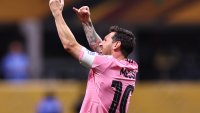 ATLANTA, GEORGIA – JUNE 19: Lionel Messi of Inter Miami CF celebrates scoring their second goal during the FIFA Club World Cup 2025 group A match between Internacional CF Miami and FC Porto at Mercedes-Benz Stadium on June 19, 2025 in Atlanta, Georgia. (Photo by Robbie Jay Barratt – AMA/Getty Images)