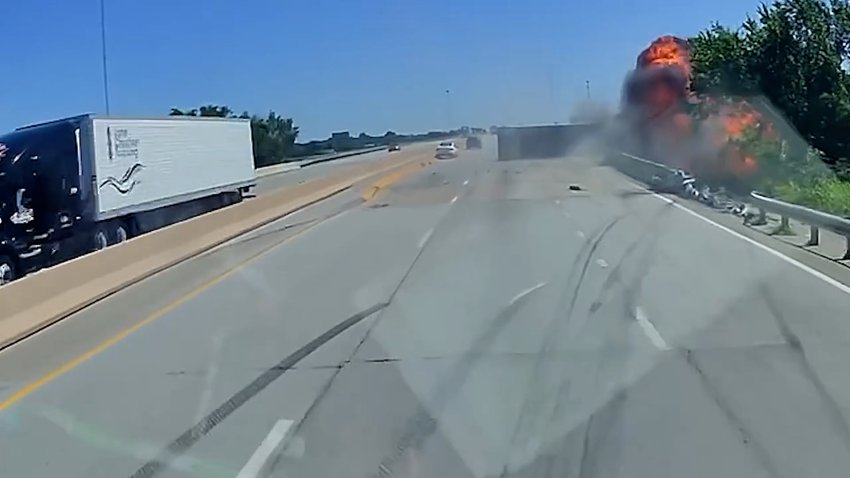semi truck crashes