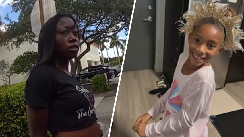 New video shows last month’s arrest of the mother of a missing 10-year-old South Florida girl who hasn’t been seen in months.
The video captured the Oct. 17 arrest of Passha Davis, the mother of Gabrielle "Gabby" Terrelonge, who remains missing.