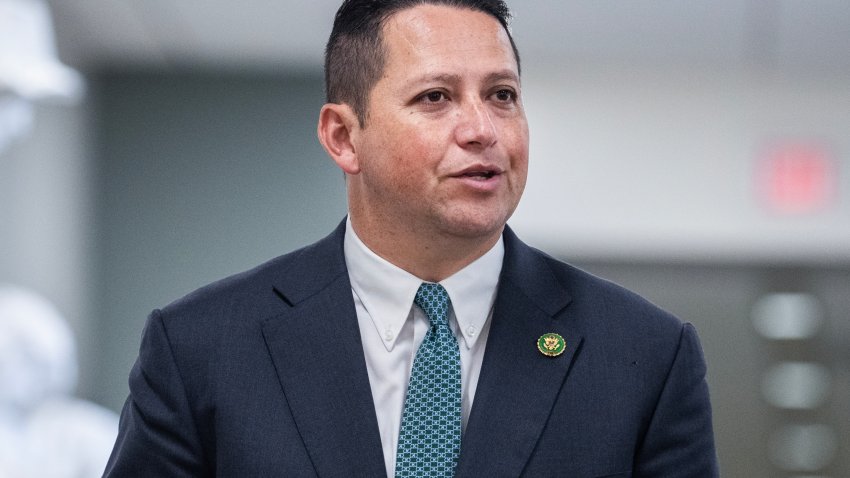 UNITED STATES – JUNE 5: Rep. Tony Gonzales, R-Texas,  makes his way to House votes in the U.S. Capitol on Wednesday, June 5, 2024. (Tom Williams/CQ-Roll Call, Inc via Getty Images)