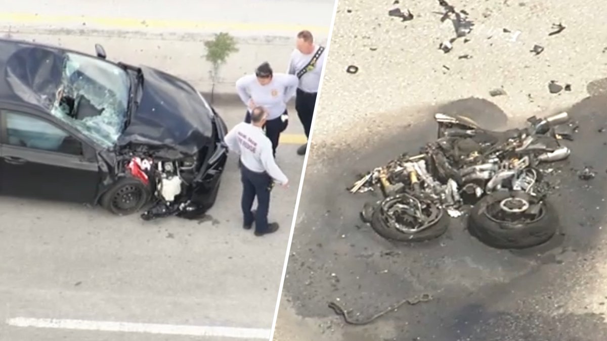 Un herido grave tras choque de una moto contra un auto en Medley ...