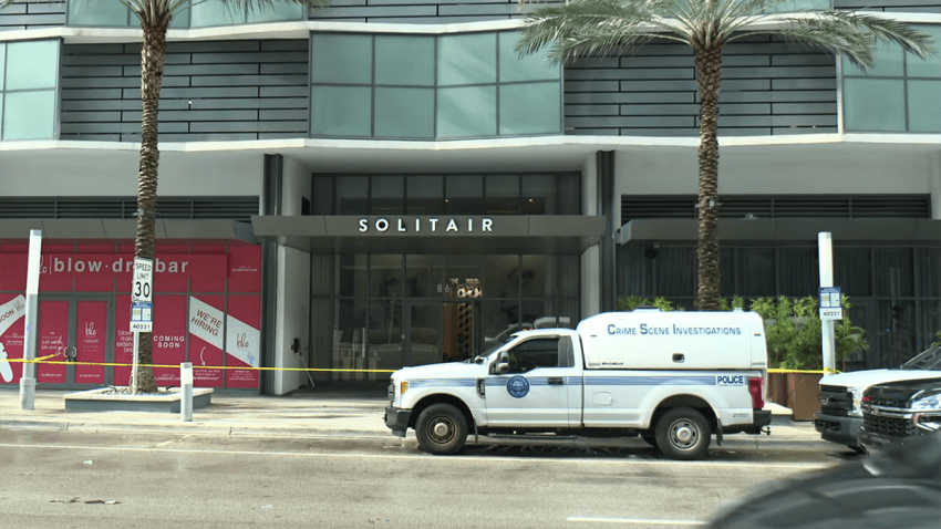 Miami Police investigate a fatal stabbing at he the Solitair building in Brickell on Sept. 4, 2026.
