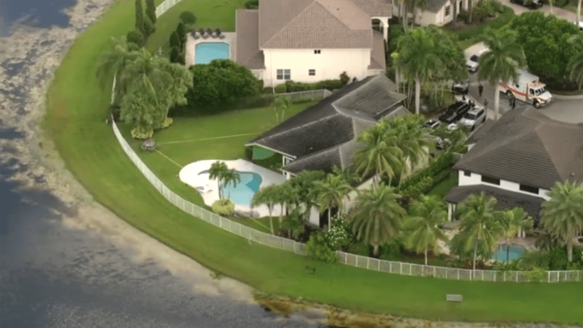 Authorities respond after a man’s body was found in a backyard swimming pool at a Weston home on Oct. 16, 2026.