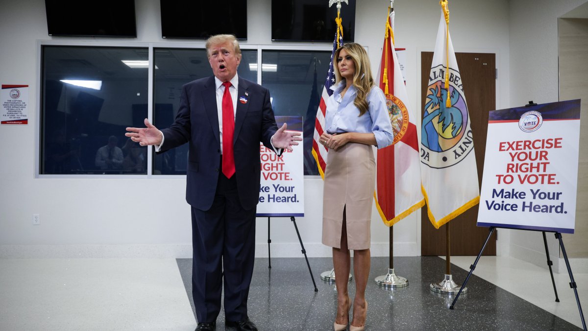 Donald Trump casts early vote in Florida and backs GOP candidates