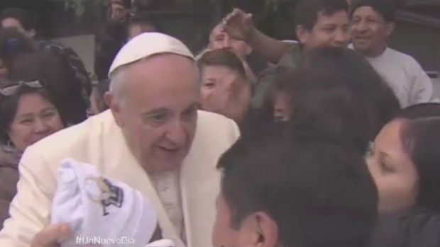 El Papa visita un barrio pobre de Roma