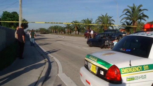 Tiroteo y choque en la Calle 8